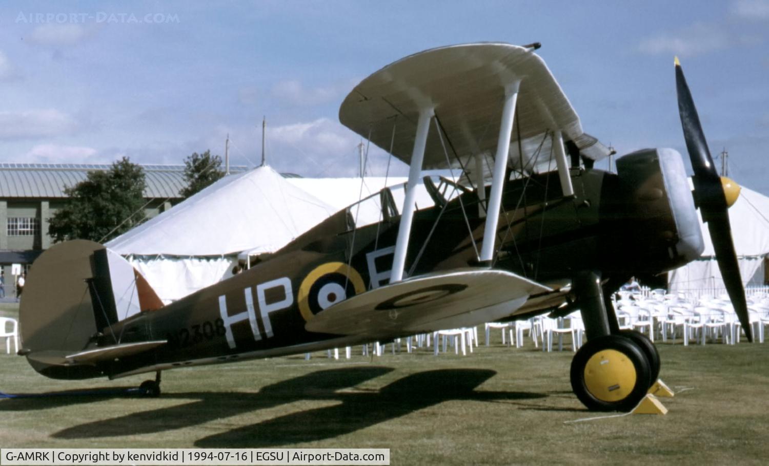 G-AMRK, 1937 Gloster Gladiator Mk1 C/N [L8032], At the 1994 Flying Legends Air Show.