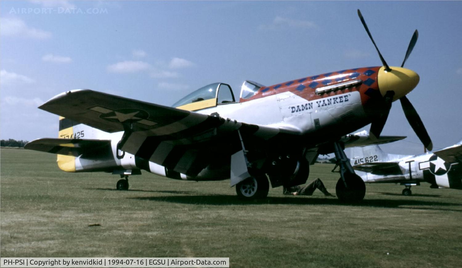 PH-PSI, 1945 North American P-51D Mustang C/N 122-40965, At the 1994 Flying Legends Air Show.