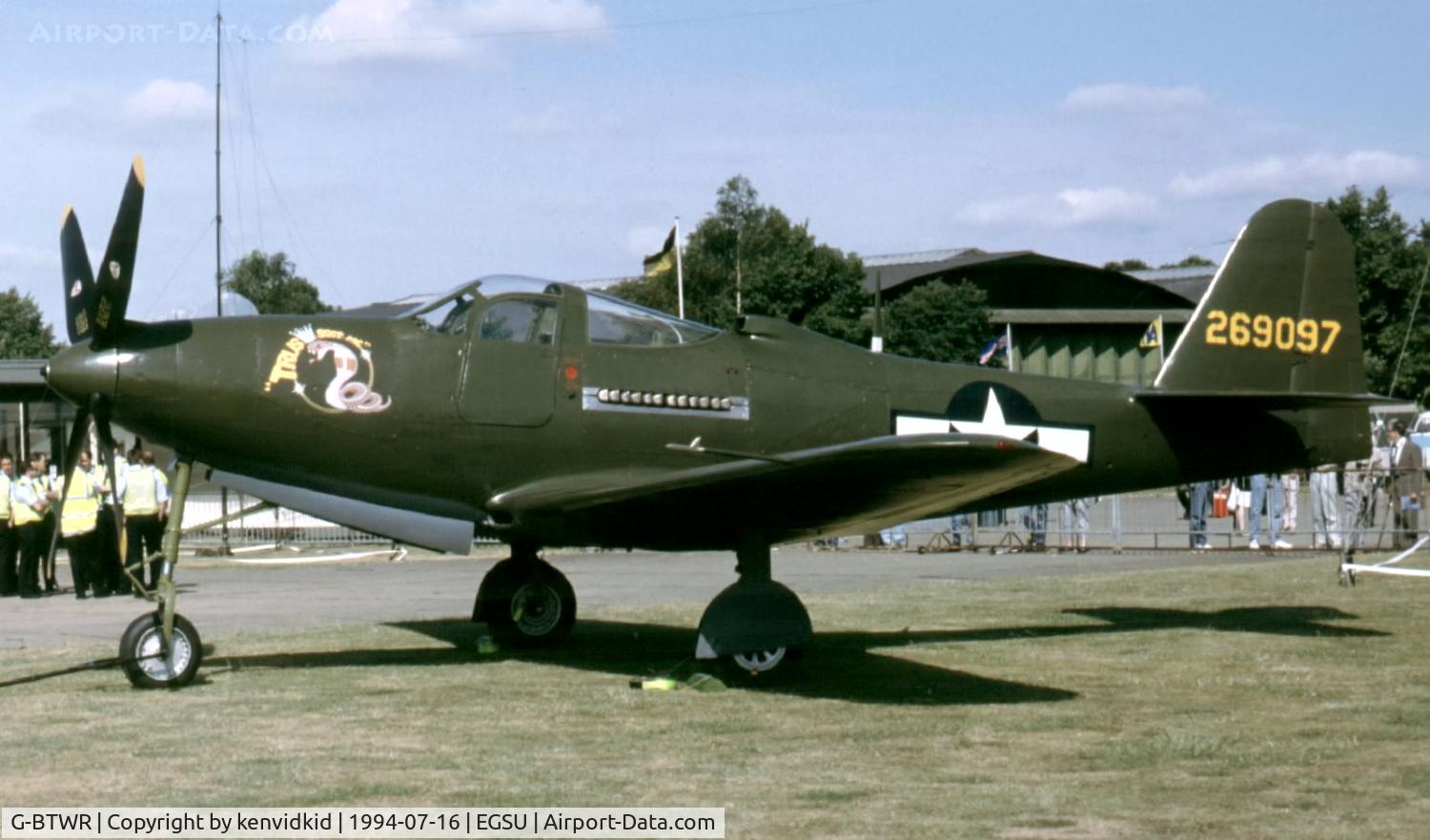 G-BTWR, 1942 Bell P-63A-7BE Kingcobra C/N 33-37, At the 1994 Flying Legends Air Show.