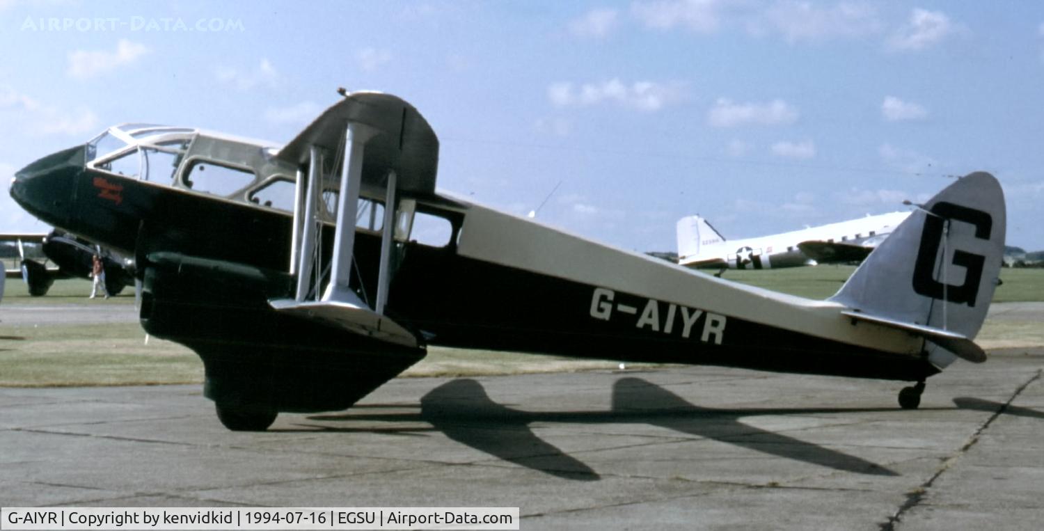 G-AIYR, 1943 De Havilland DH-89A Dominie/Dragon Rapide C/N 6676, At the 1994 Flying Legends Air Show.