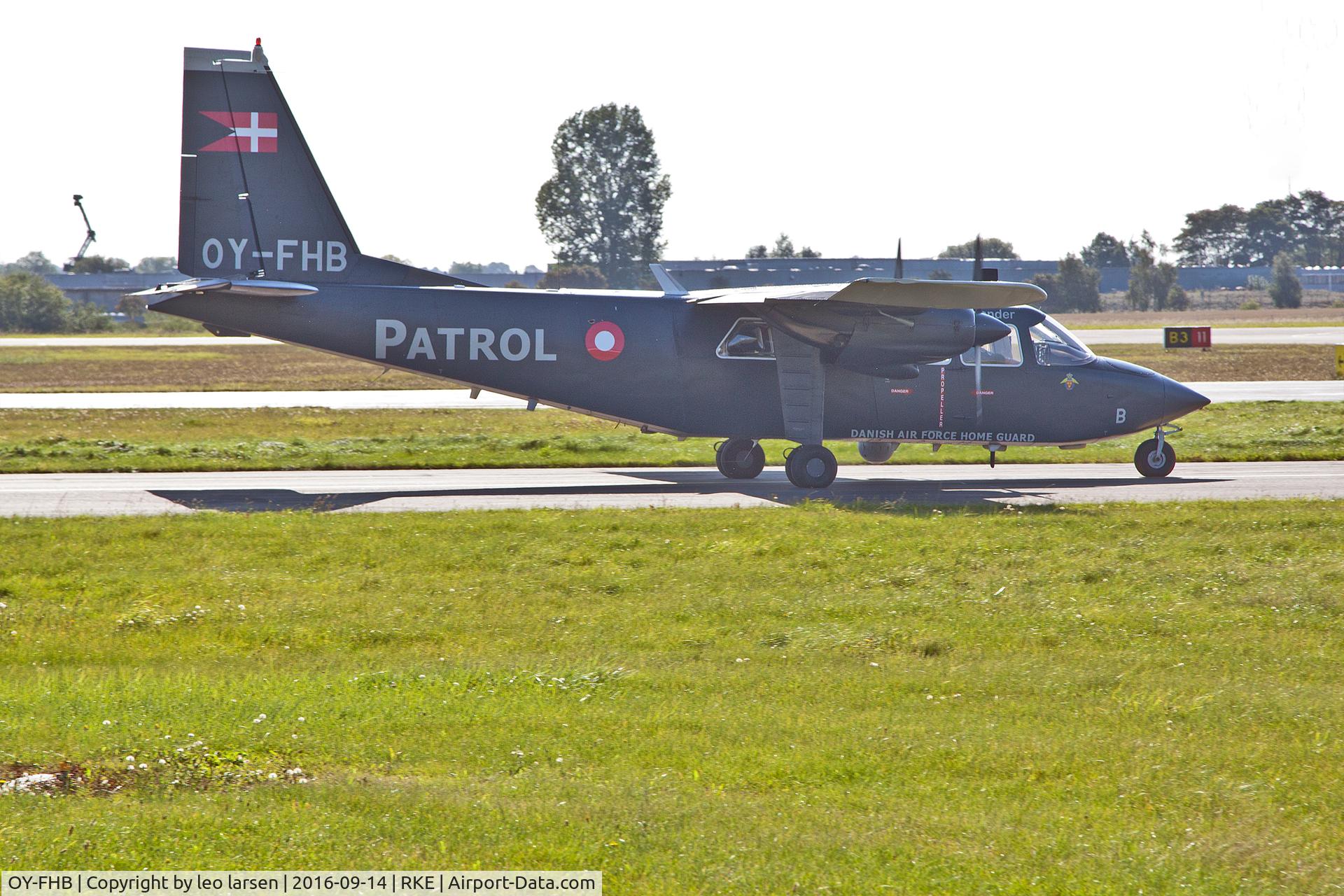 OY-FHB, 1976 Britten-Norman BN-2B-21 Defender C/N 531, Roskilde 14.9.16