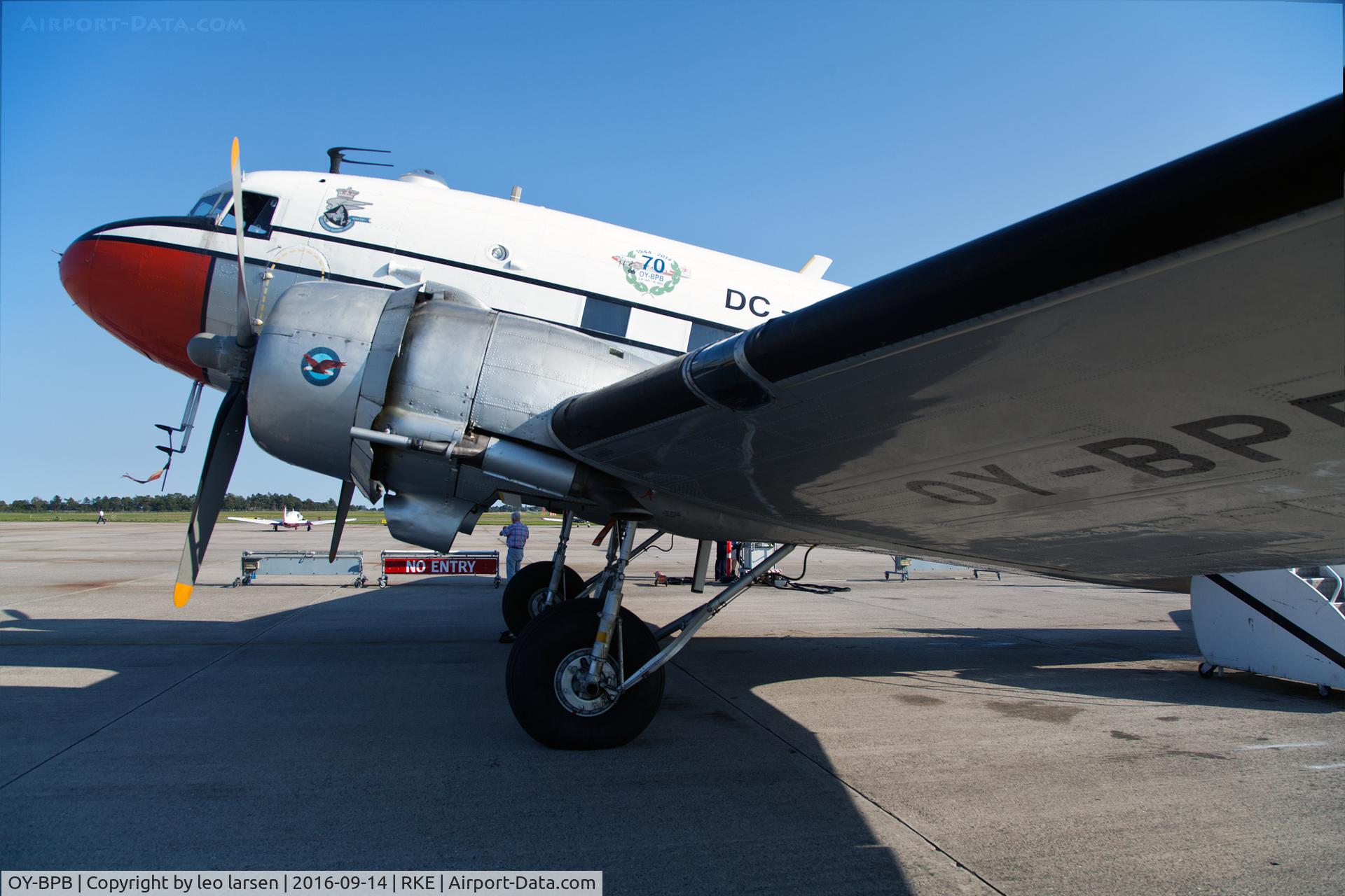 OY-BPB, 1943 Douglas C-47A-85-DL (DC-3A) Skytrain C/N 20019, Roskilde 14.9.16