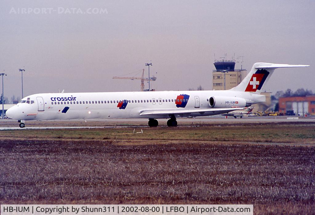 HB-IUM, 1989 McDonnell Douglas MD-83 (DC-9-83) C/N 49847, Lining up rwy 33R for departure...
