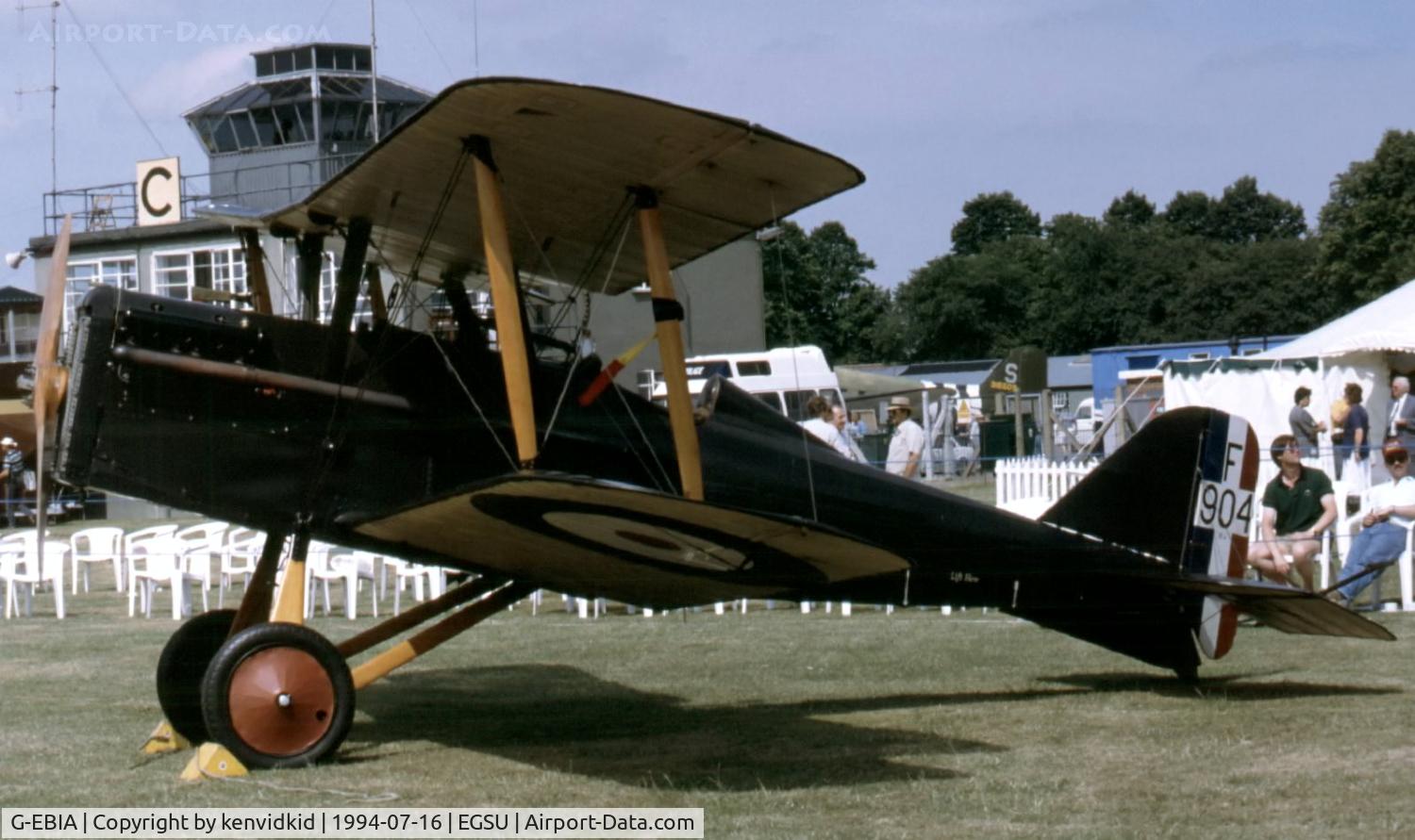 G-EBIA, 1918 Royal Aircraft Factory SE-5A C/N 654/2404, At the 1994 Flying Legends Air Show.
