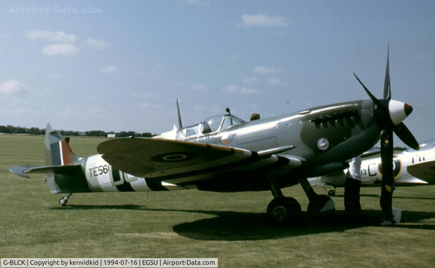 G-BLCK, 1944 Supermarine 361 Spitfire LF.IXc C/N CBAF.171363, At the 1994 Flying Legends Air Show.