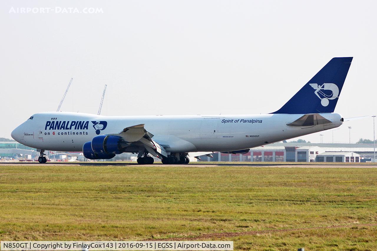 N850GT, 2012 Boeing 747-87UF/SCD C/N 37570, Arriving as 5Y601 at London (STN) from Huntsville (HSV)