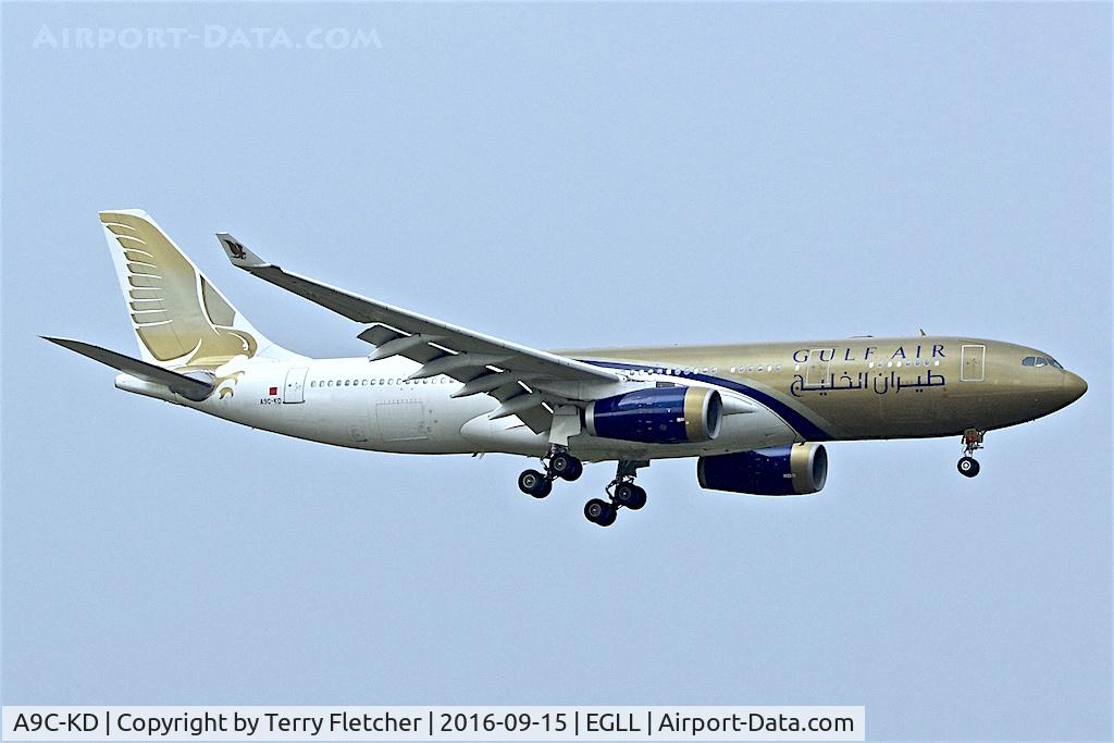 A9C-KD, 1999 Airbus A330-243 C/N 287, On approach to  London Heathrow