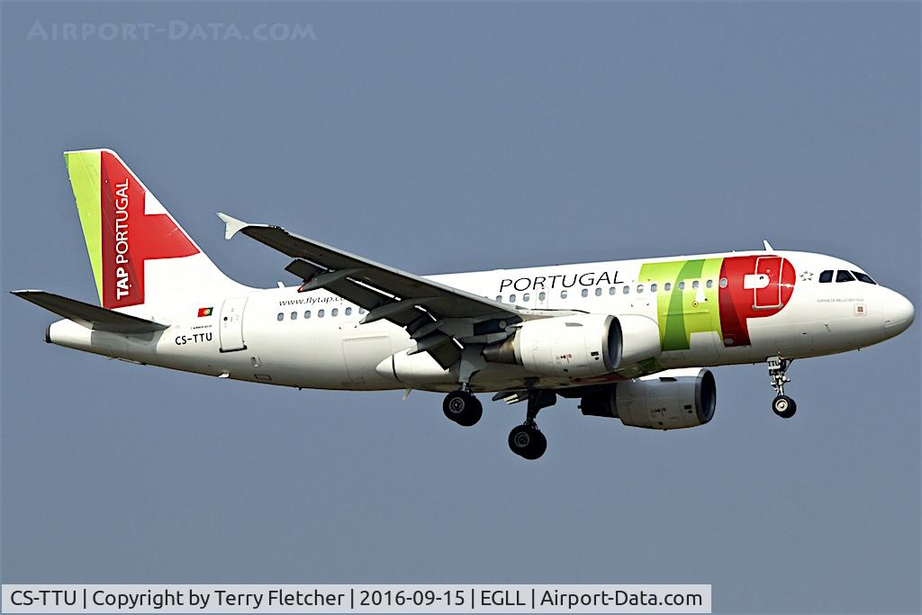 CS-TTU, 2002 Airbus A319-112 C/N 1668, On approach to  London Heathrow