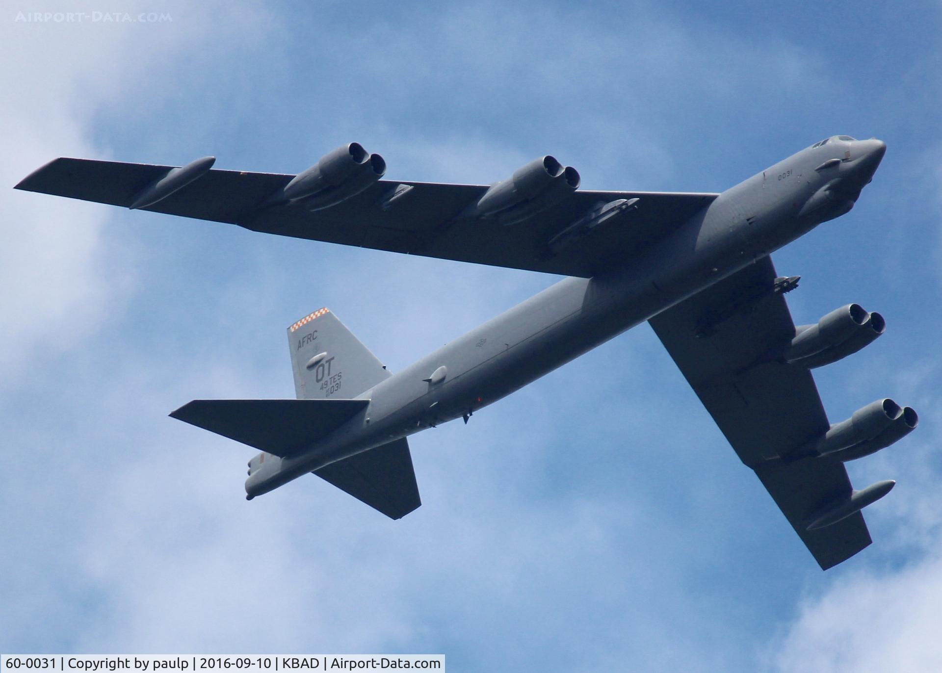 60-0031, 1960 Boeing B-52H Stratofortress C/N 464396, 49th Test and Evaluation Squadron