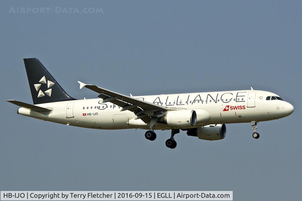 HB-IJO, 1997 Airbus A320-214 C/N 673, On approach to  London Heathrow