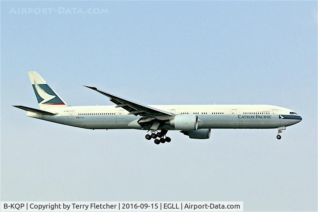 B-KQP, 2014 Boeing 777-367/ER C/N 41758, On approach to  London Heathrow