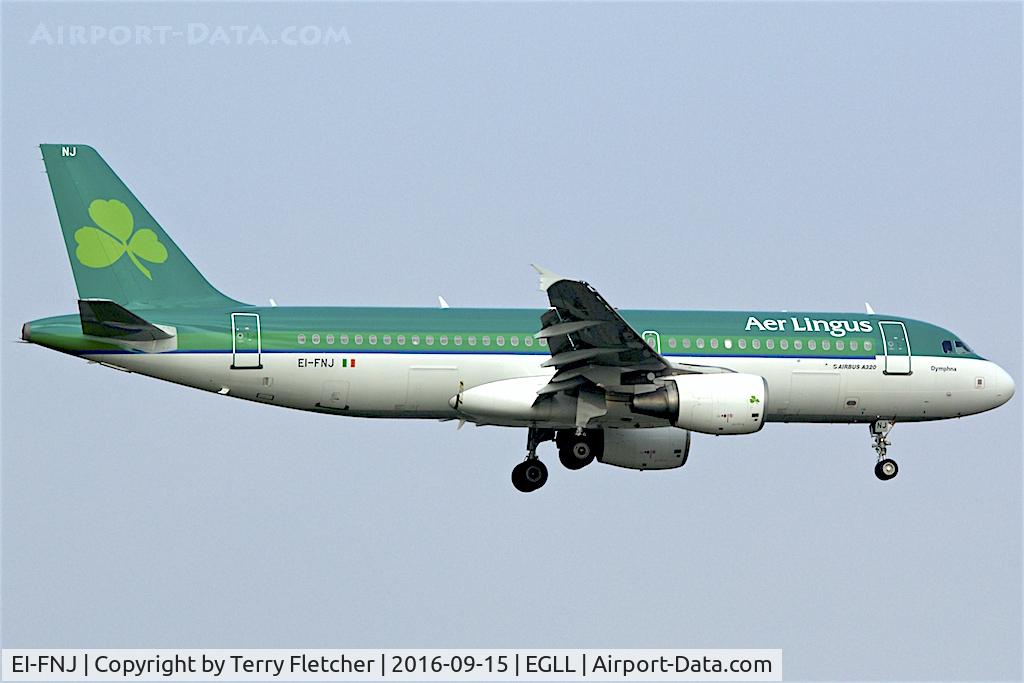 EI-FNJ, 2007 Airbus A320-216 C/N 3174, On approach to  London Heathrow