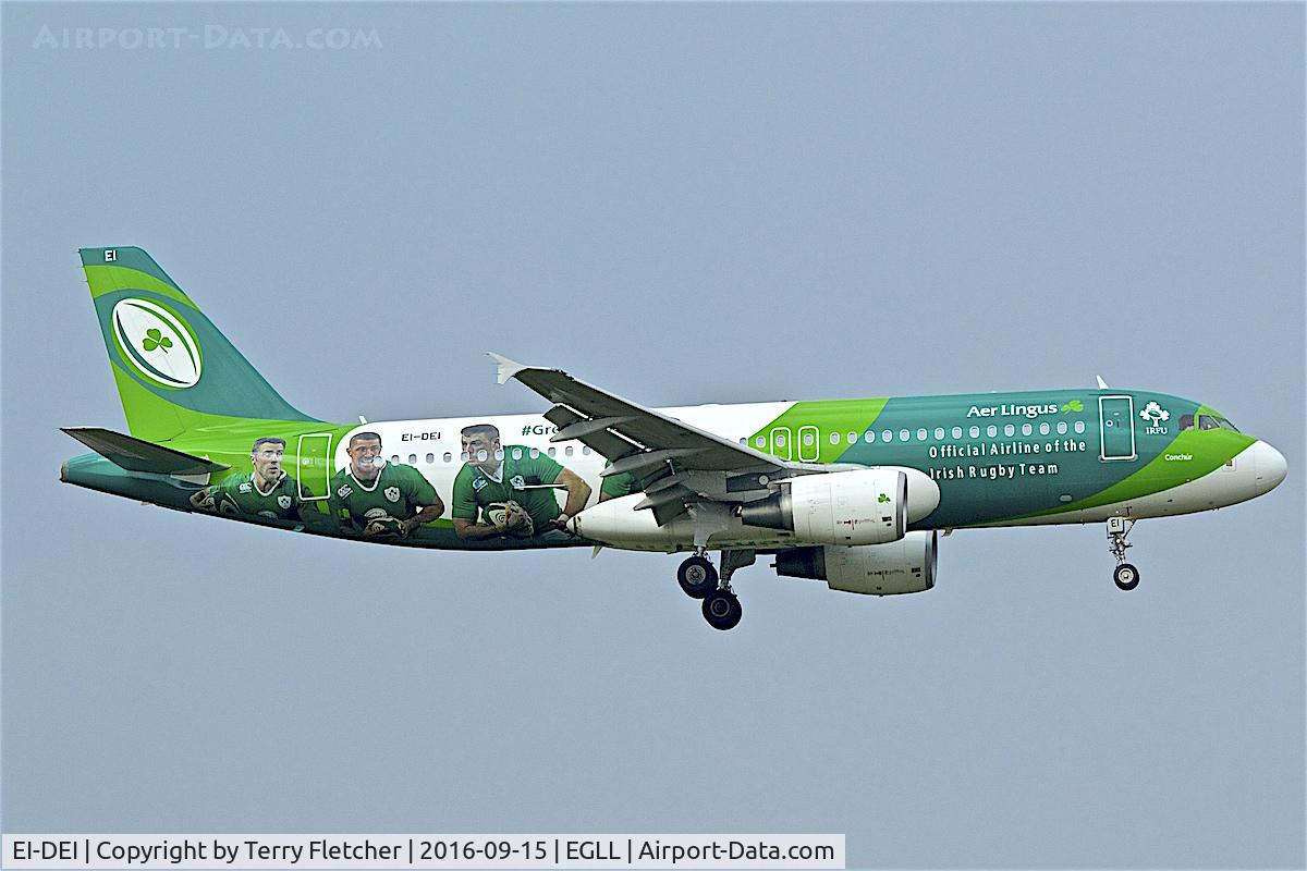 EI-DEI, 2005 Airbus A320-214 C/N 2374, On approach to  London Heathrow