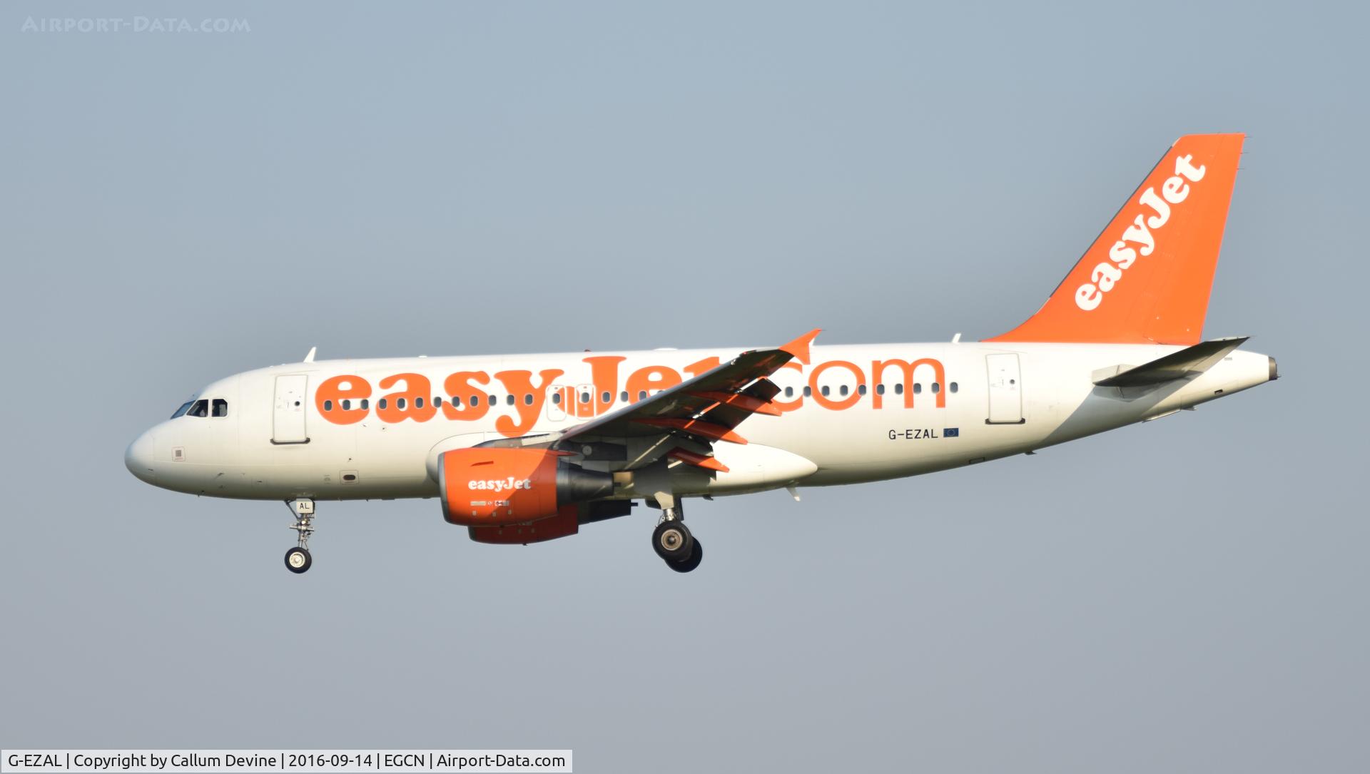 G-EZAL, 2006 Airbus A319-111 C/N 2754, G-EZAL circuit training at DSA.