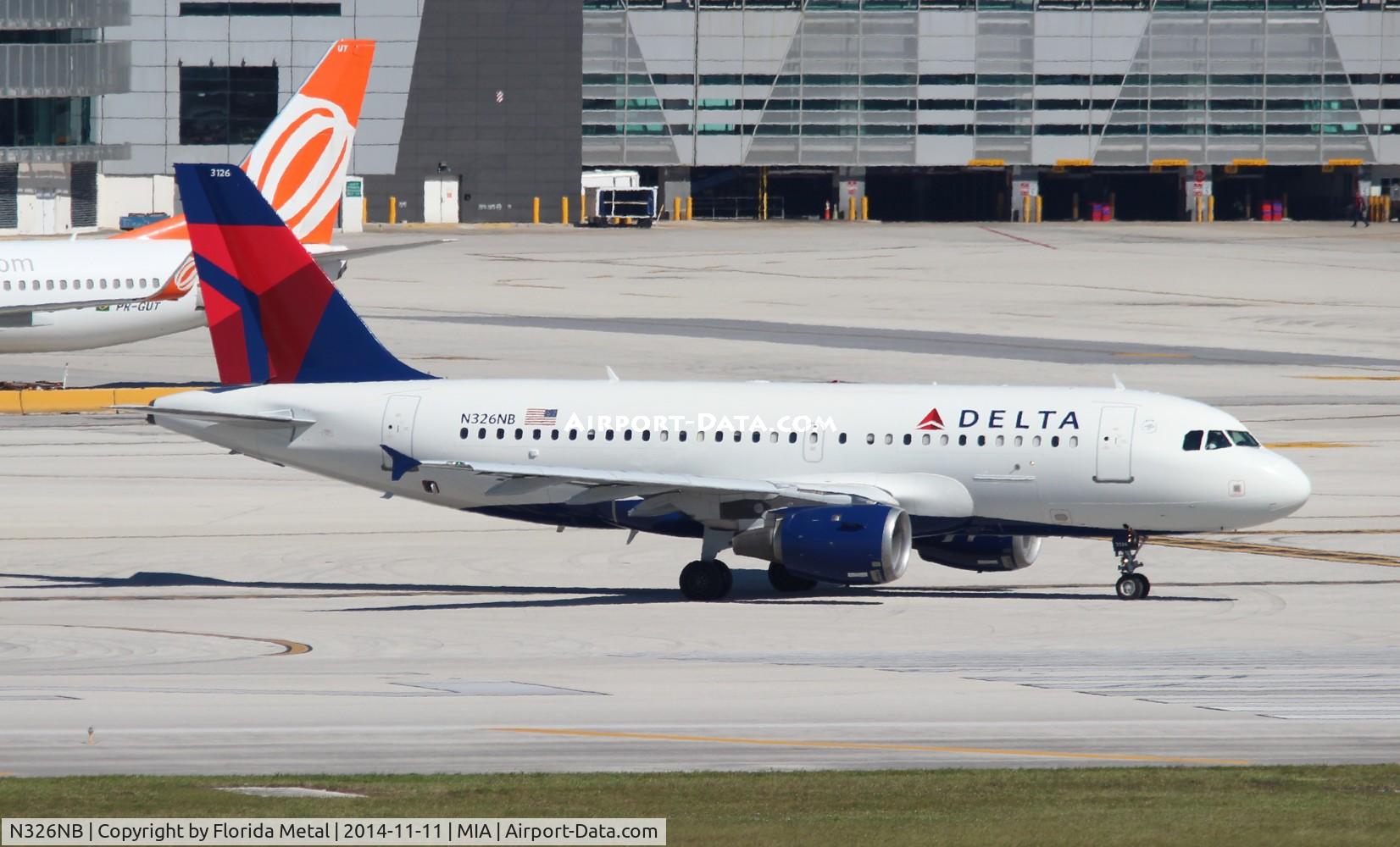 N326NB, 2001 Airbus A319-114 C/N 1498, Delta
