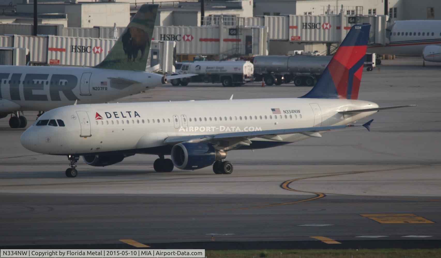 N334NW, 1992 Airbus A320-212 C/N 339, Delta