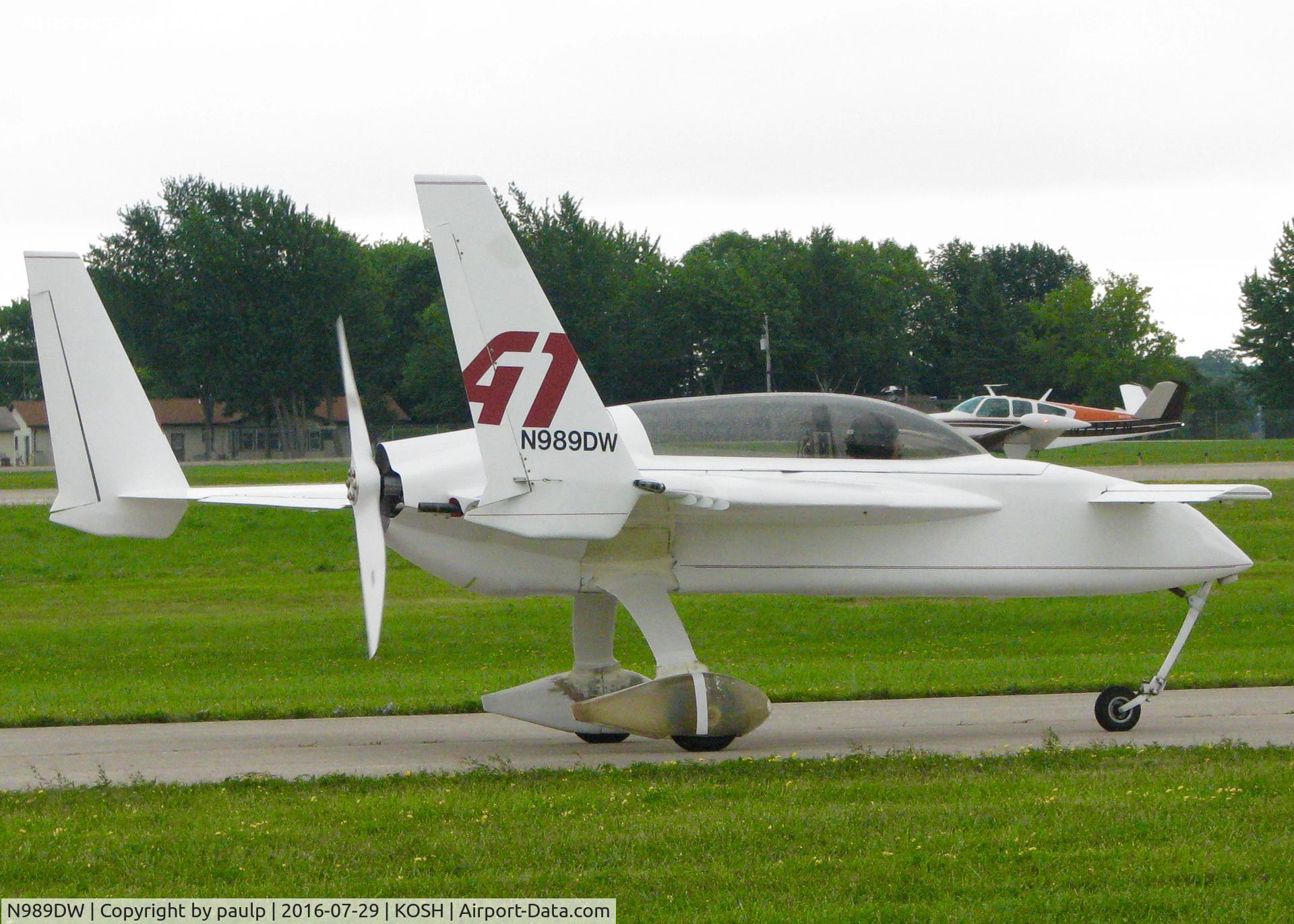N989DW, 1992 Rutan Long-EZ C/N 758, At AirVenture 2016.