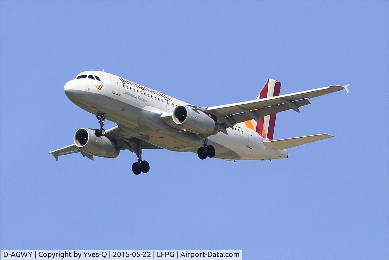 D-AGWY, 2013 Airbus A319-132 C/N 5941, Airbus A319-132, Short approach rwy 27R, Roissy Charles De Gaulle Airport (LFPG-CDG)