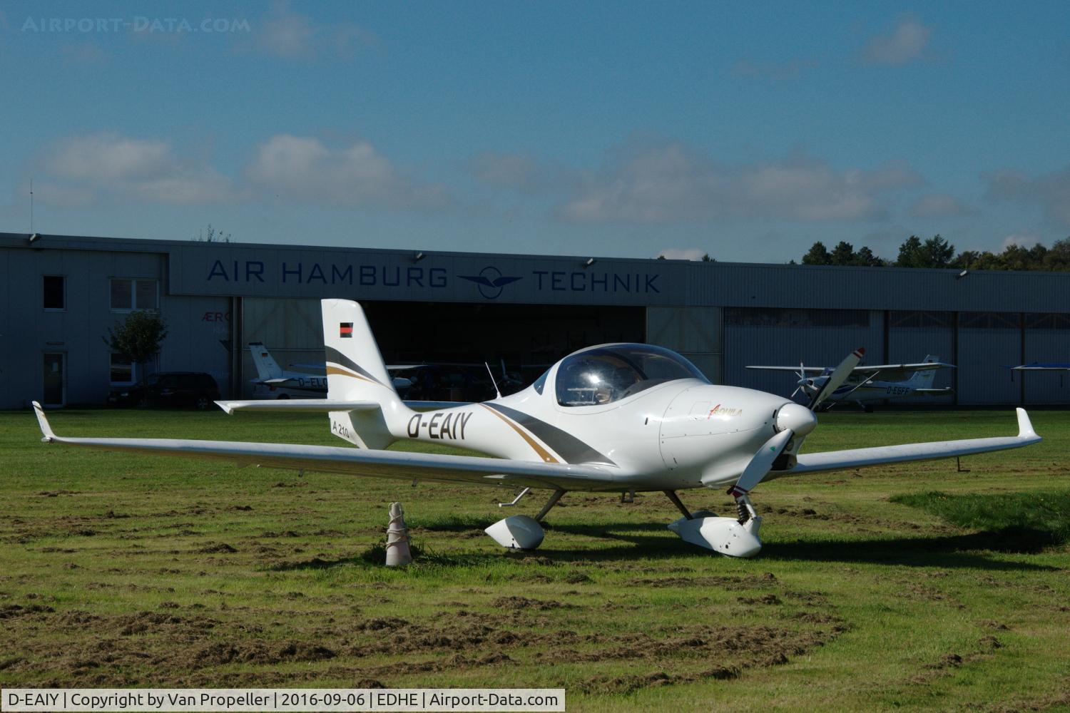 D-EAIY, 2011 Aquila A210 (AT01) C/N AT01-223, Aquila A210 parked at Uetersen airfield, Germany