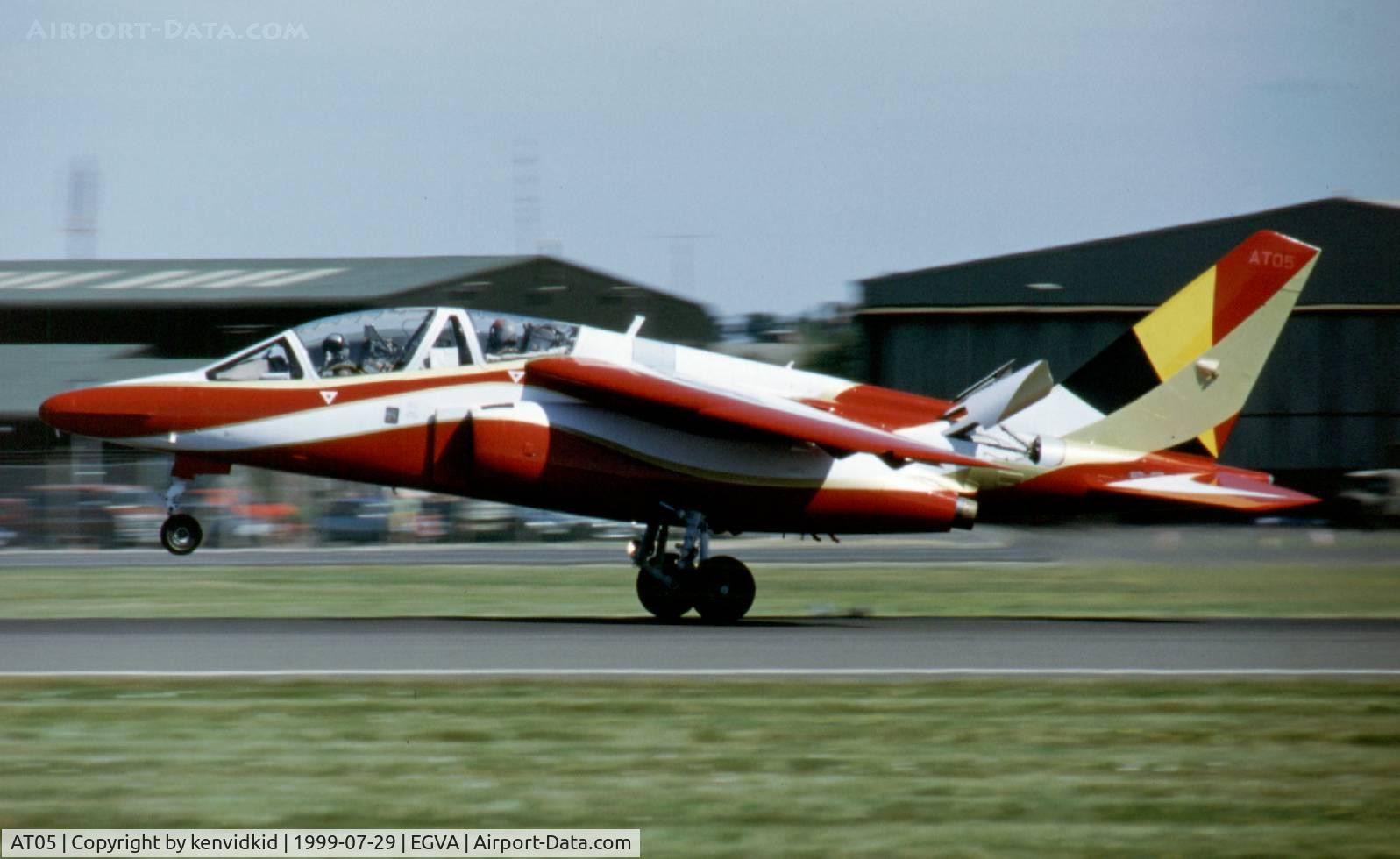 AT05, Dassault-Dornier Alpha Jet 1B C/N B05/1018, Arriving at the 1999 RIAT.