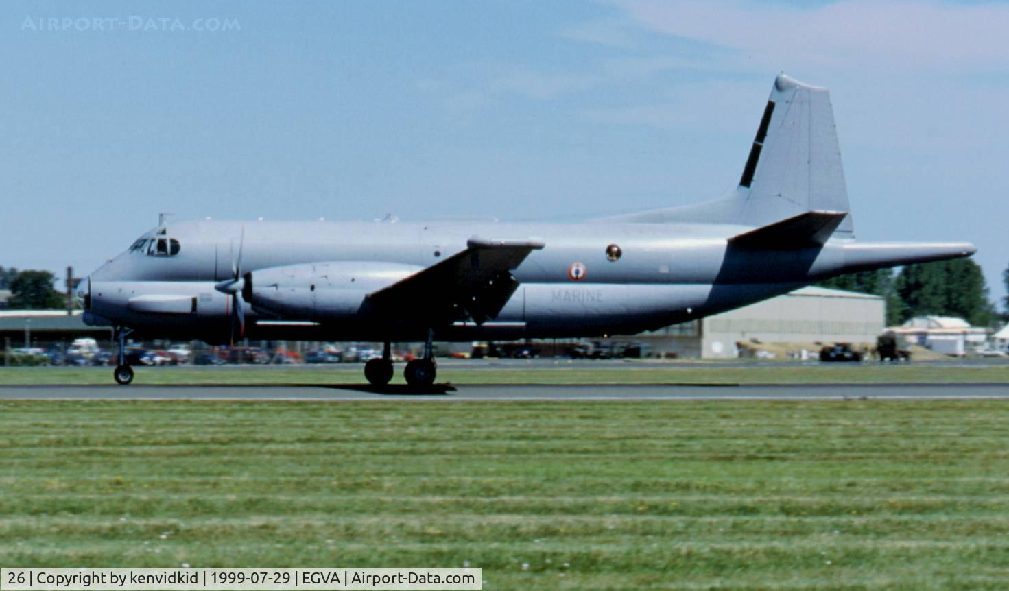 26, Dassault ATL-2 Atlantique 2 C/N 26, Arriving at the 1999 RIAT.
