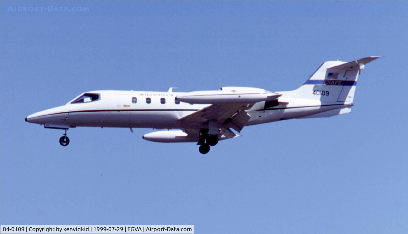 84-0109, 1984 Gates Learjet C-21A C/N 35A-555, Arriving at the 1999 RIAT.