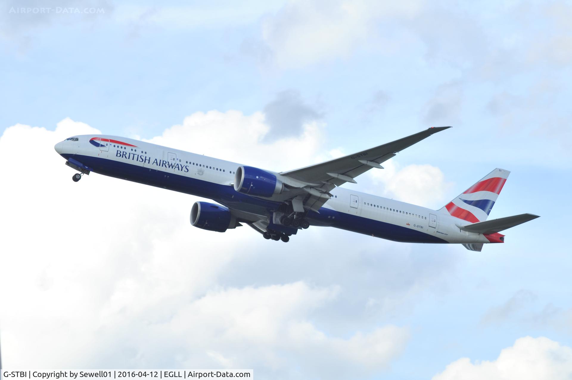 G-STBI, 2013 Boeing 777-336/ER C/N 43702, Departing LHR