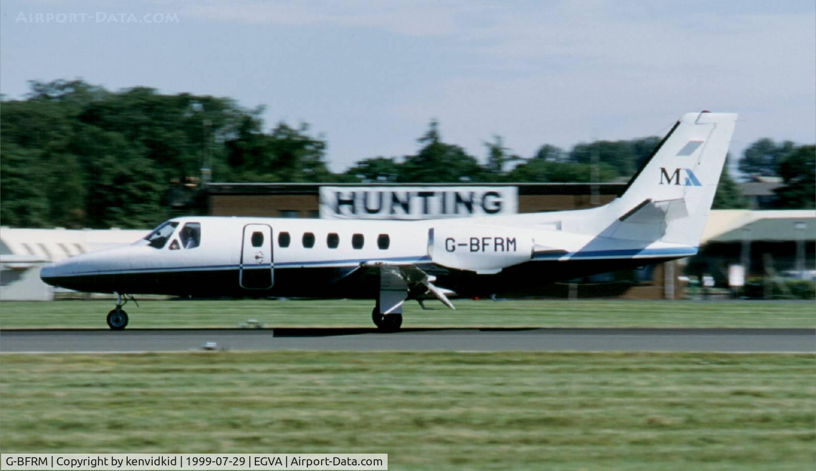 G-BFRM, 1978 Cessna 550 Citation II C/N 550-0027, Arriving at the 1999 RIAT.