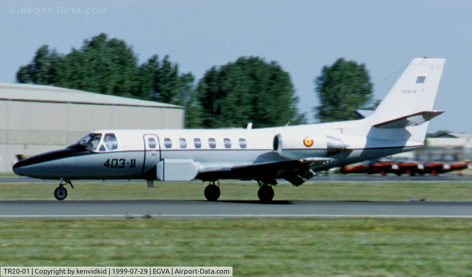 TR20-01, 1992 Cessna 560 Citation V C/N 560-0161, Arriving at the 1999 RIAT.
