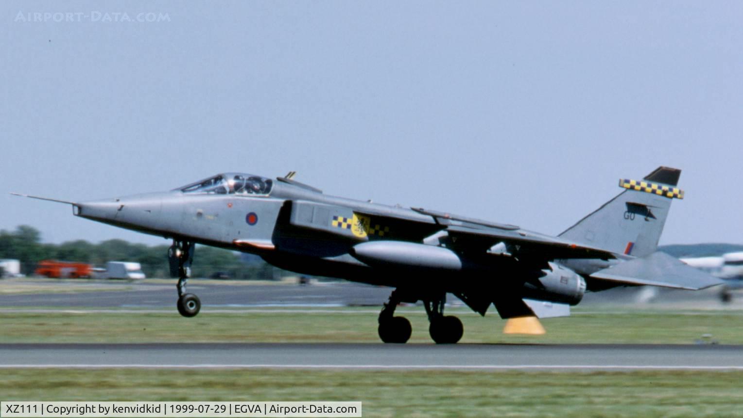 XZ111, 1976 Sepecat Jaguar GR.1A C/N S.112, Arriving at the 1999 RIAT.