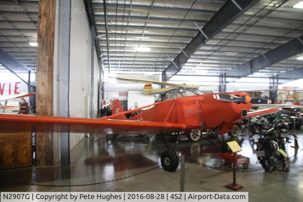 N2907G, 1959 Callair A-6 C/N 262, N2907G Callair A-6.   Having photographed this five years ago at Baker City it was nice to find it now housed in the superb museum at Hood River, Oregon.  Pity it was not in a better position for photography!