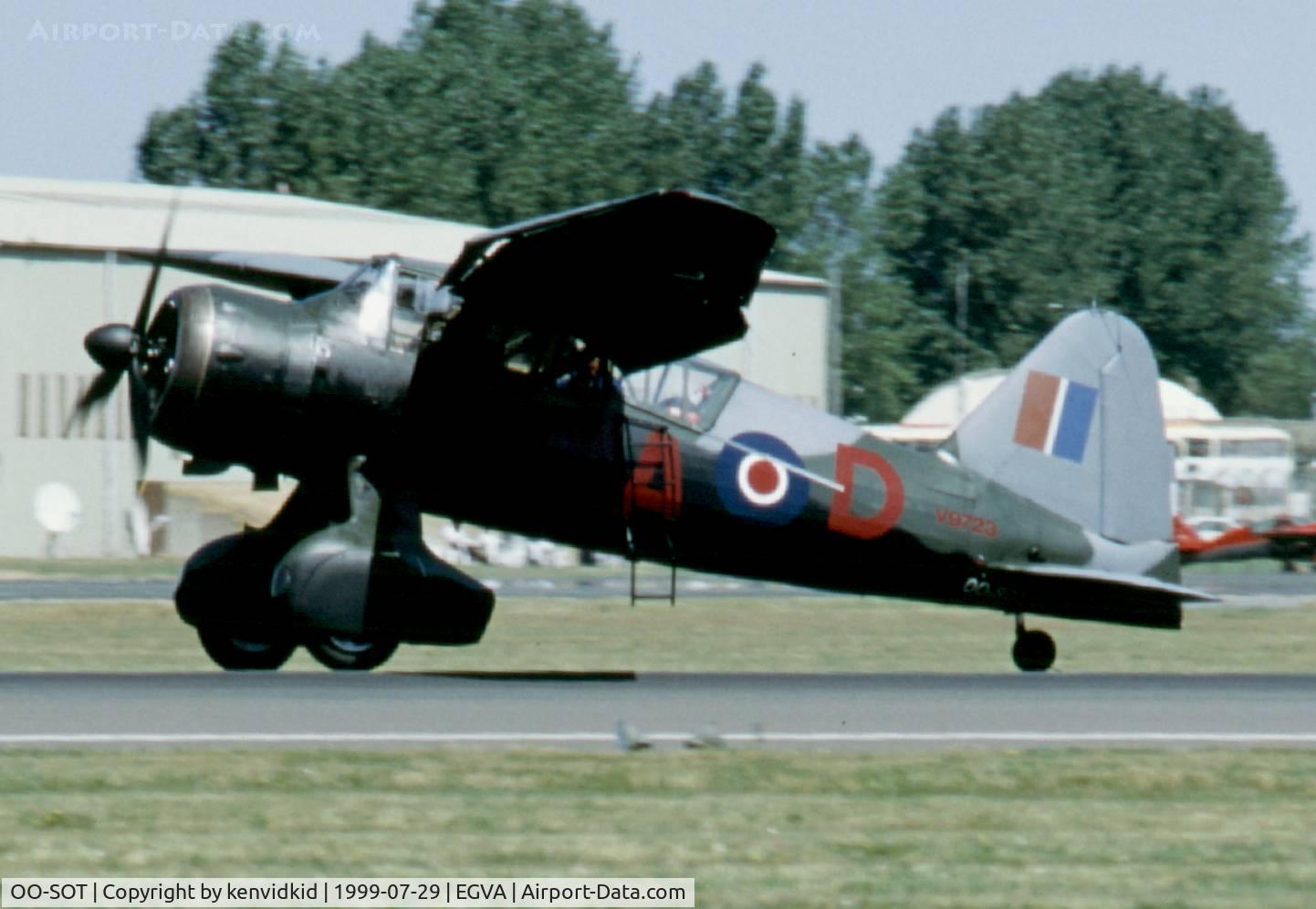 OO-SOT, 1942 Westland Lysander IIIA C/N Y1530, Arriving at the 1999 RIAT.