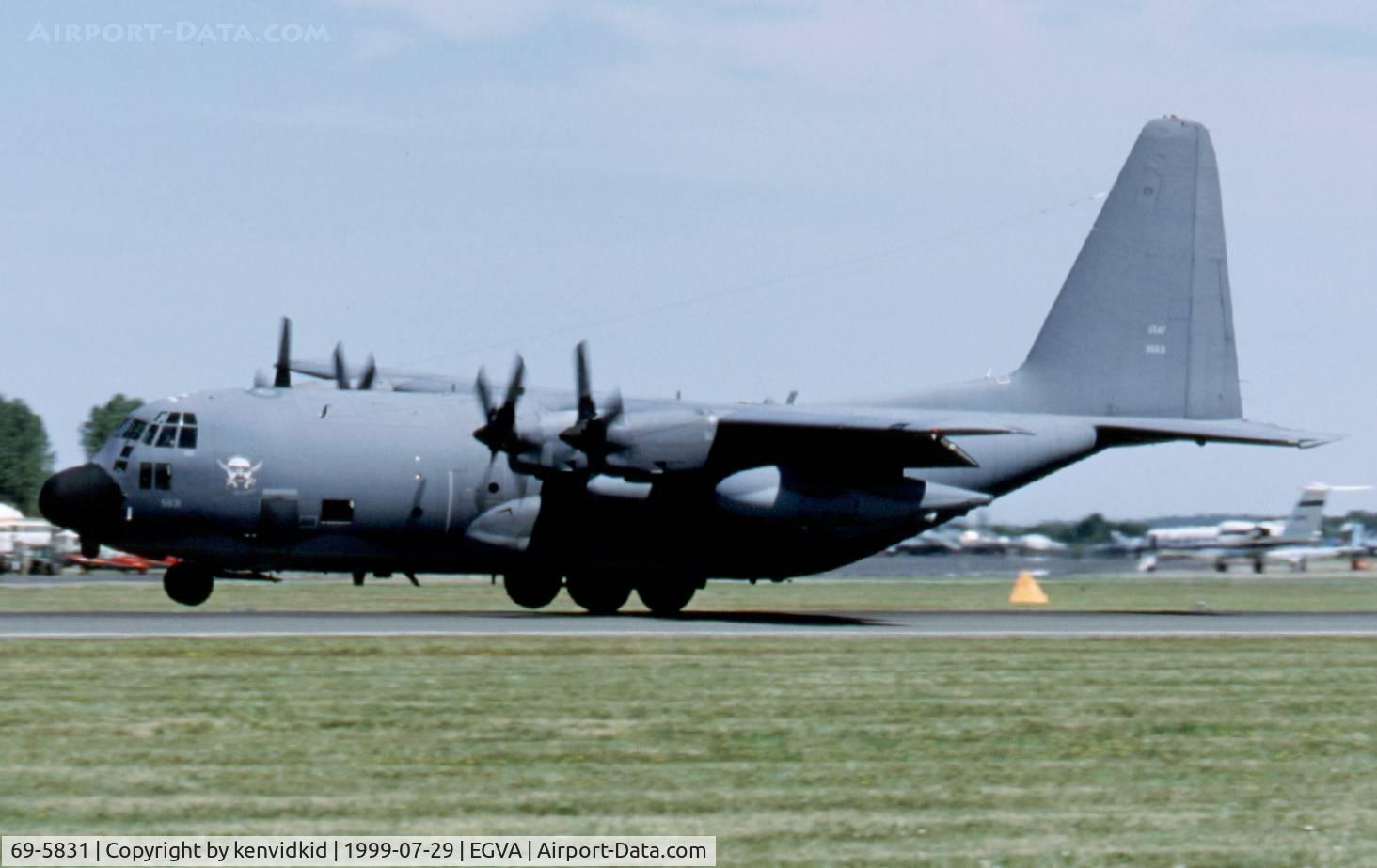 69-5831, 1969 Lockheed MC-130P Combat Shadow C/N 382-4380, Arriving at the 1999 RIAT.