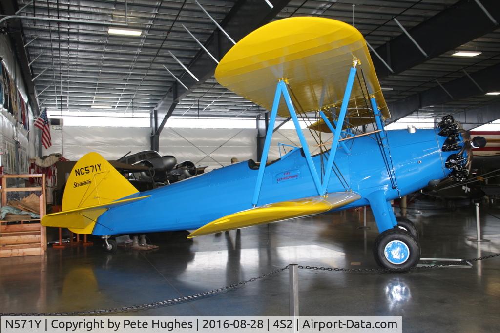 N571Y, Stearman 70 C/N 7001, NC571Y Stearman 70 c/n 7001, at Western Antique Aeroplane and Automobile Museum at Hood River, Oregon