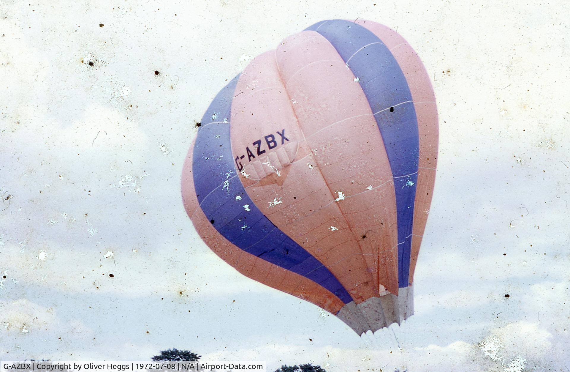 G-AZBX, 1971 Western Balloons O-65 C/N 006, Taken by my late father Oliver Heggs, Jun 1972