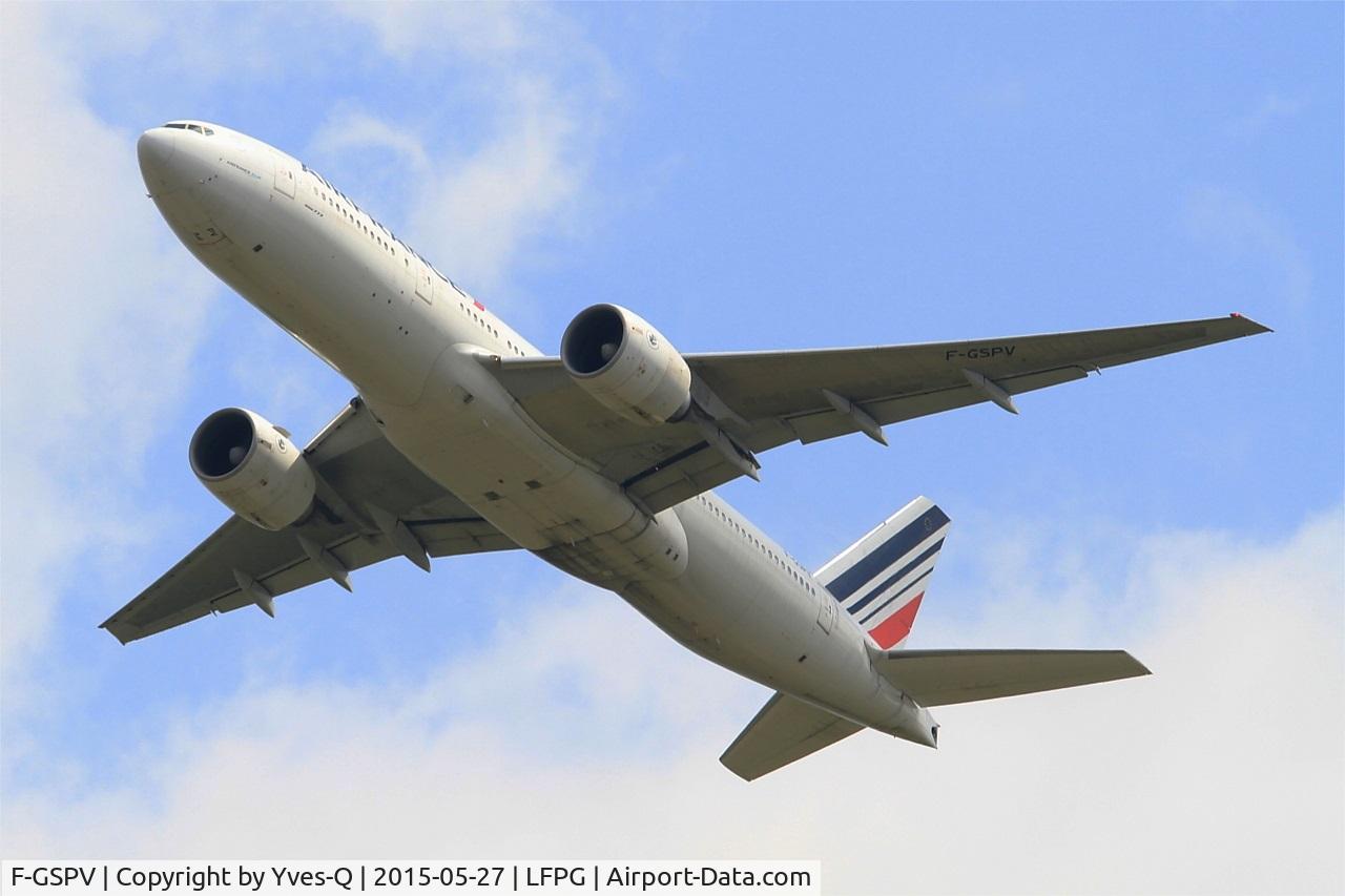 F-GSPV, 2002 Boeing 777-228/ER C/N 28684, Boeing 777-228 (ER), Take off rwy 27L, Roissy Charles De Gaulle airport (LFPG-CDG)