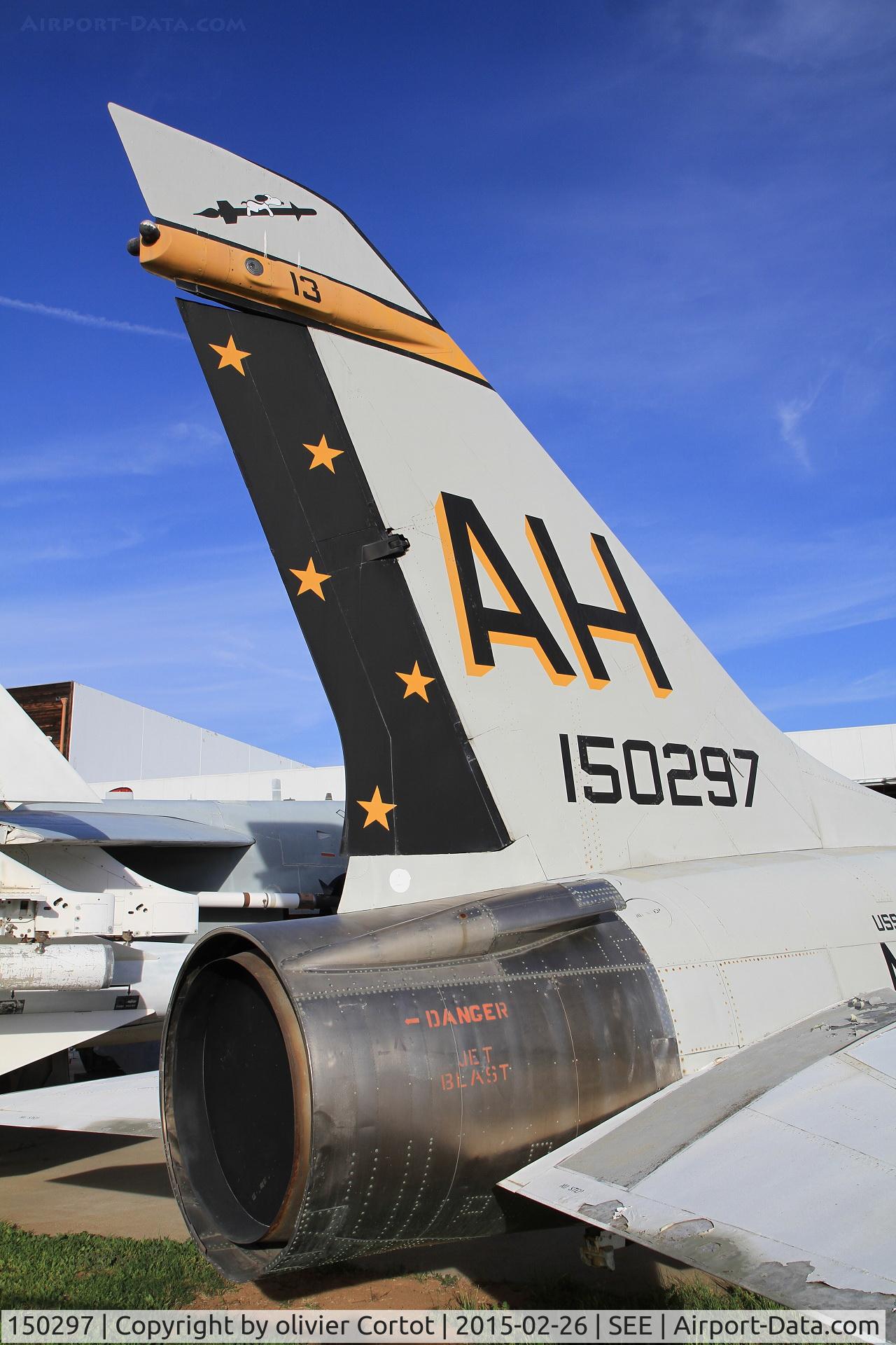 150297, Vought F-8J Crusader C/N Not found 150297, tail view
