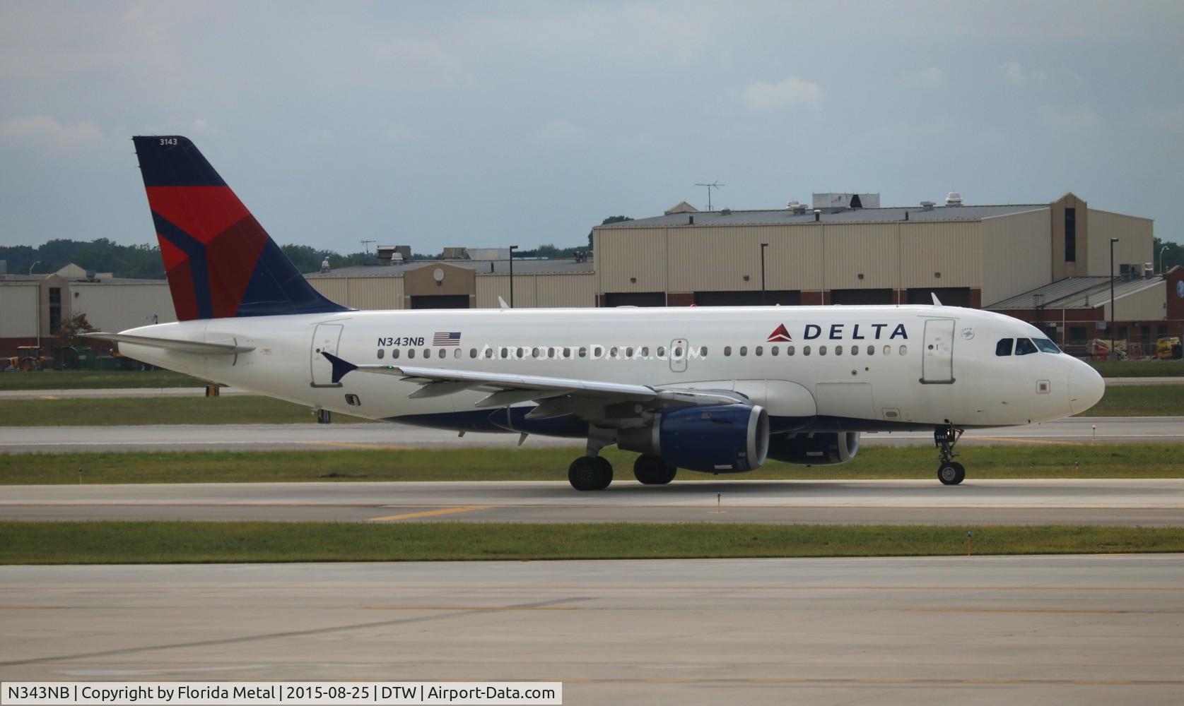N343NB, 2002 Airbus A319-114 C/N 1752, Delta