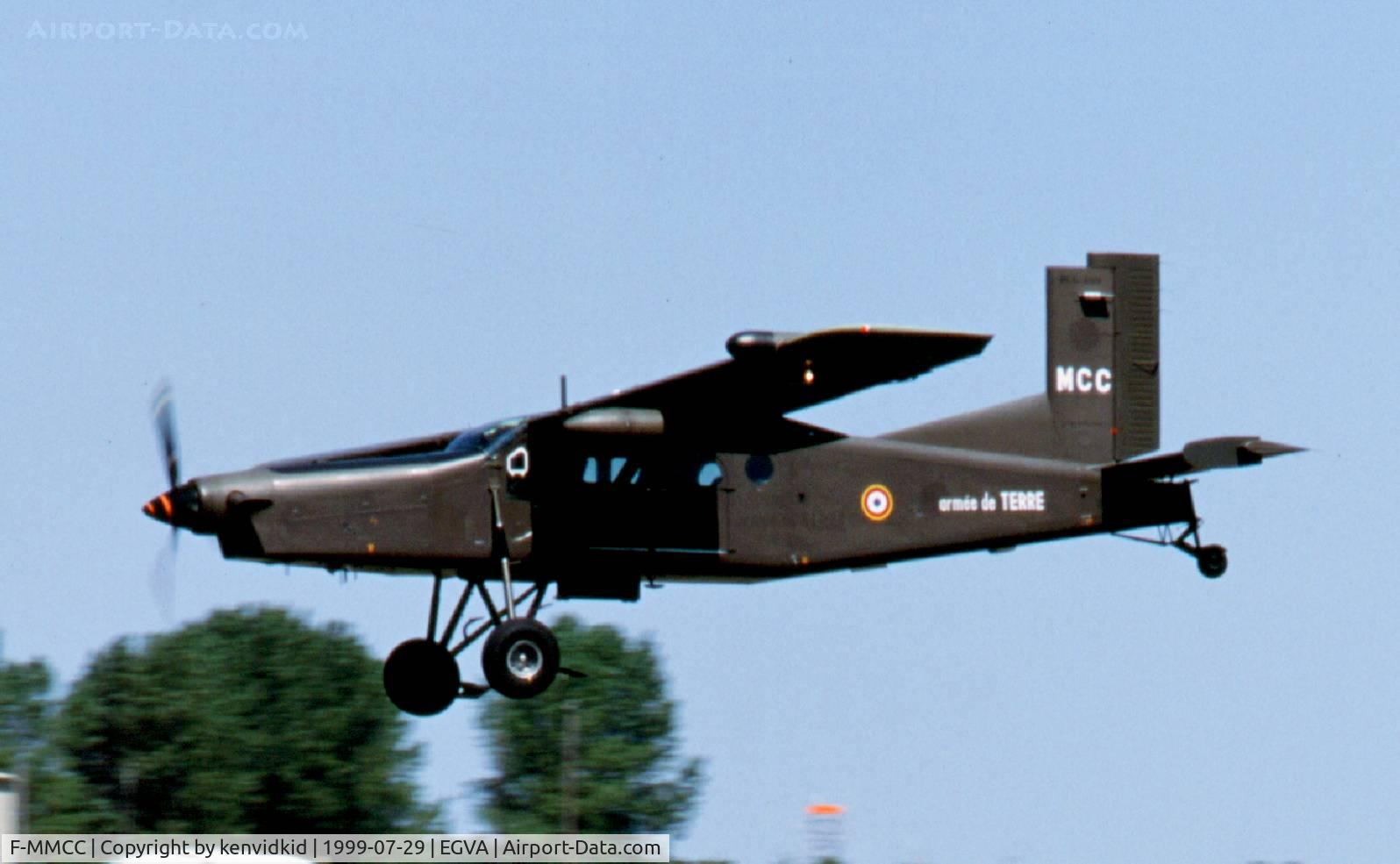 F-MMCC, 1992 Pilatus PC-6/B2-H4 Turbo Porter C/N 889, Arriving at the 1999 RIAT.