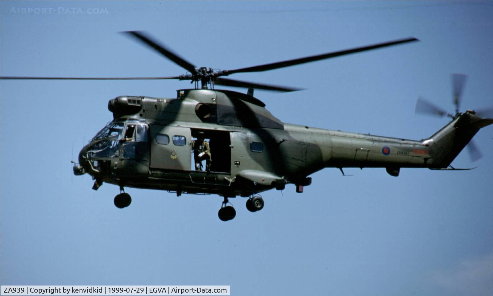 ZA939, 1980 Westland Puma HC.1 C/N 1646, Arriving at the 1999 RIAT.