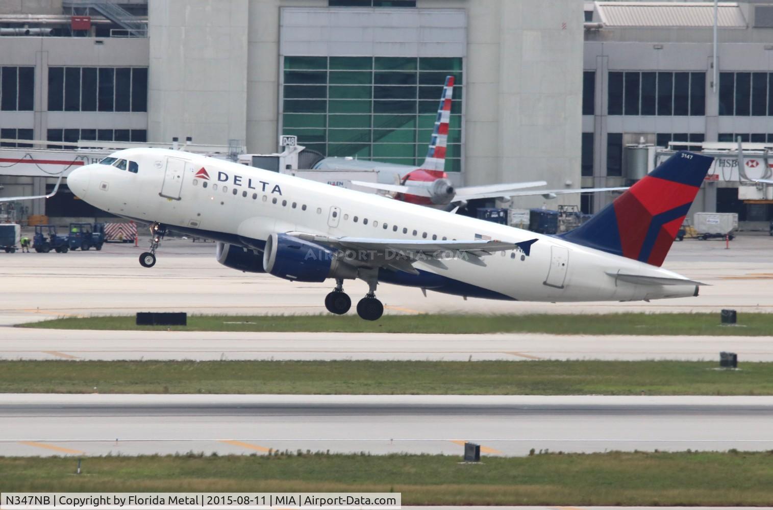 N347NB, 2002 Airbus A319-114 C/N 1800, Delta