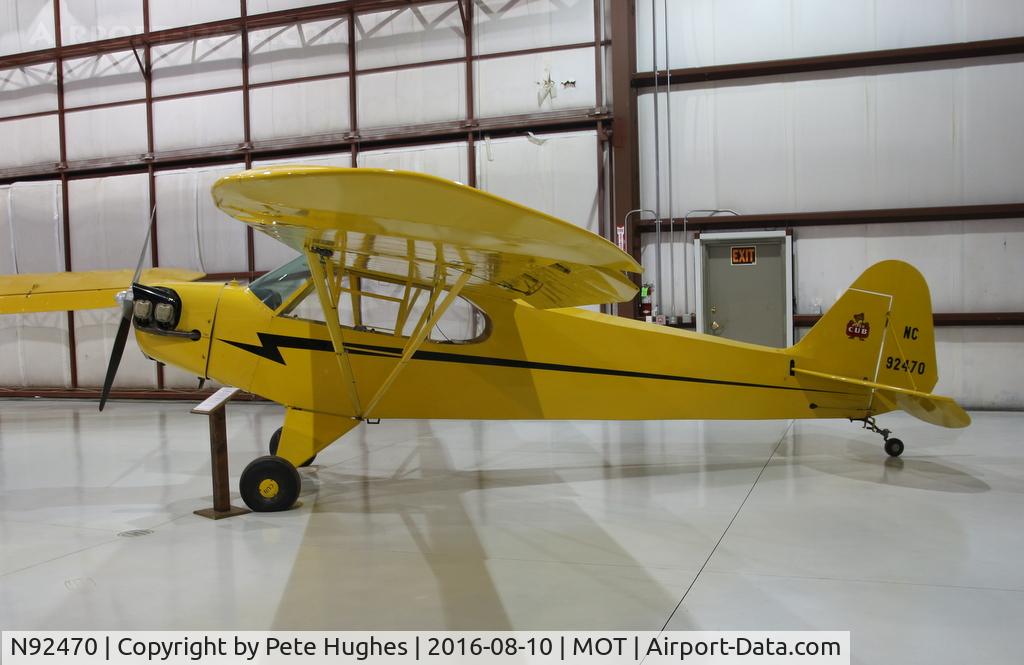N92470, 1946 Piper J3C-65 Cub C/N 16940, NC92470 Piper Cub c/n 16940  at Dakota Territory Air Museum, Minot North Dakota
