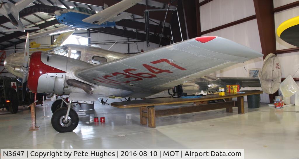 N3647, 1952 Beech Expeditor 3NM C/N CA-262, N3647 Beech 18 (3NM) c/n CA-262 at Dakota Territory Air Museum, Minot North Dakota