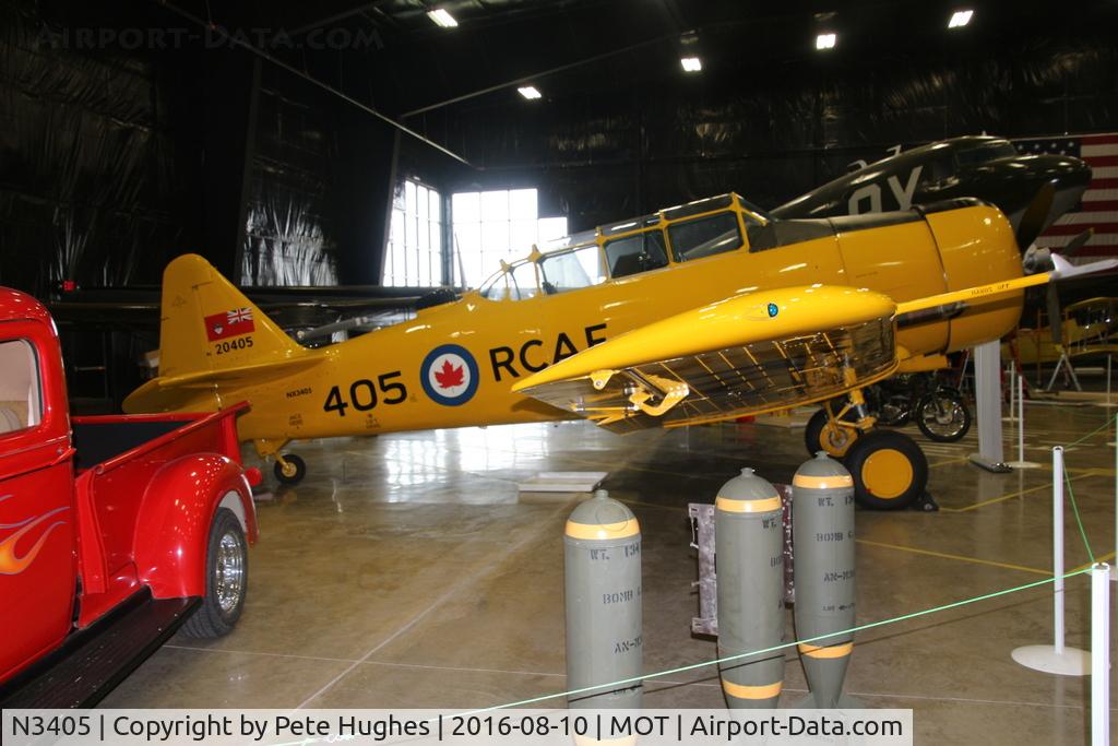 N3405, Canadian Car & Foundry Harvard MK IV C/N CCF4-196, N3405 Harvard c/n CCF4-196 at Dakota Territory Air Museum, Minot North Dakota