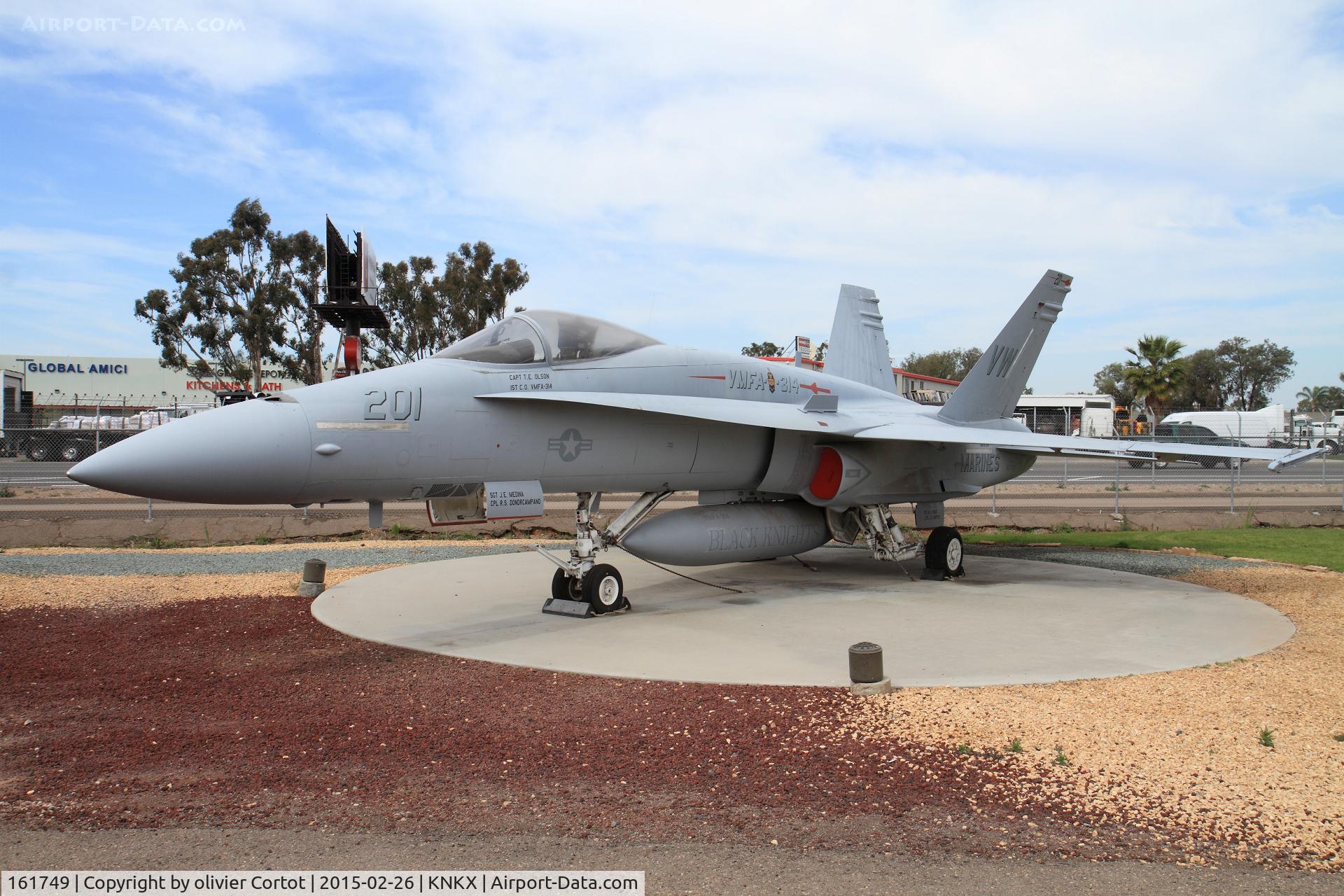 161749, McDonnell Douglas F/A-18A Hornet C/N 0108/A077, Miramar museum