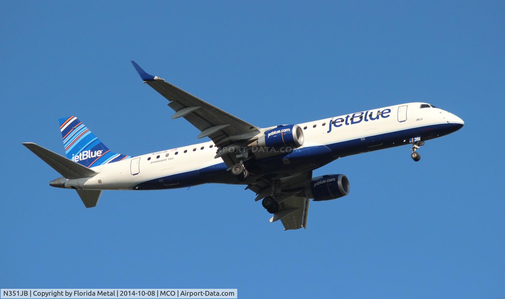 N351JB, 2012 Embraer E190 (ERJ-190-100) C/N 19000549, Jet Blue
