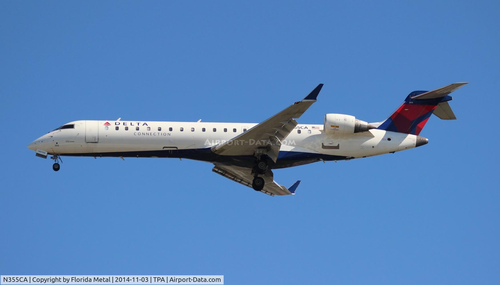 N355CA, 2002 Bombardier CRJ-701ER (CL-600-2C10) Regional Jet C/N 10067, Delta Connection