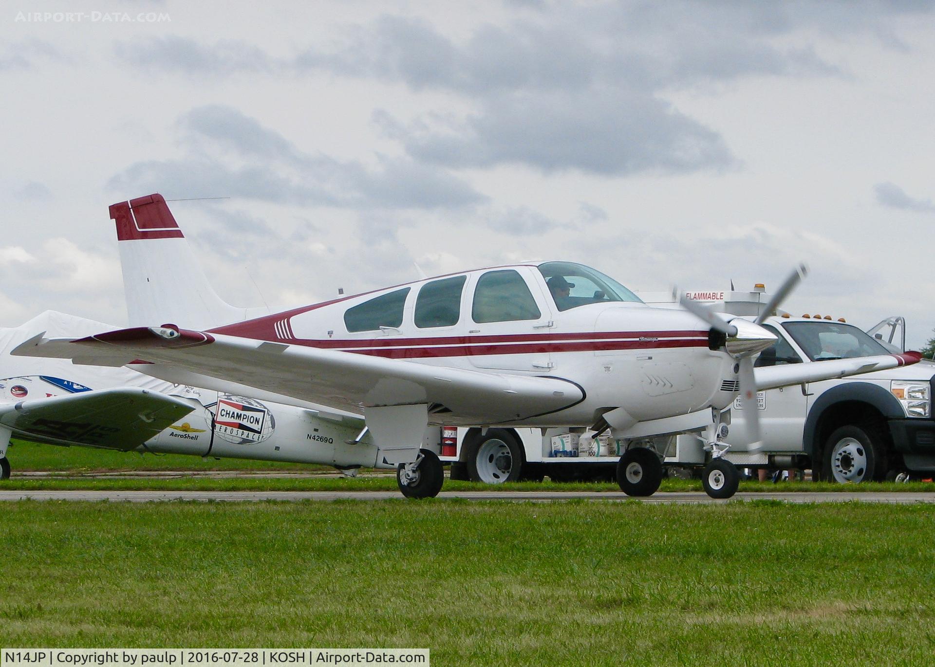 N14JP, 1986 Beech F33C Bonanza C/N CJ-177, At AirVenture 2016.