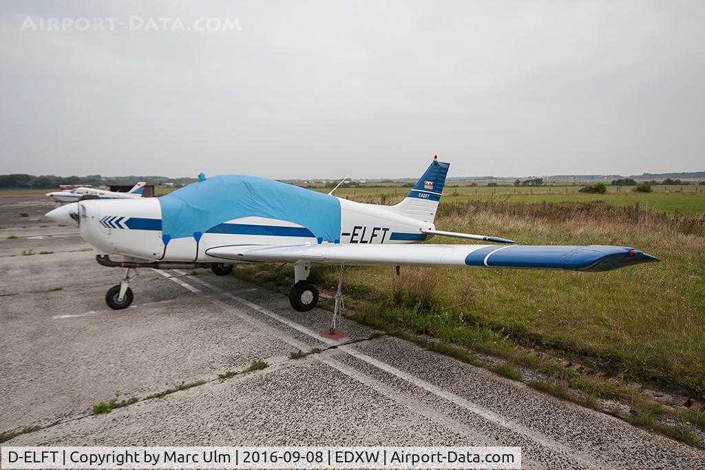 D-ELFT, Piper PA-28-161 Cadet C/N 2841287, Parked at Sylt's ramp.