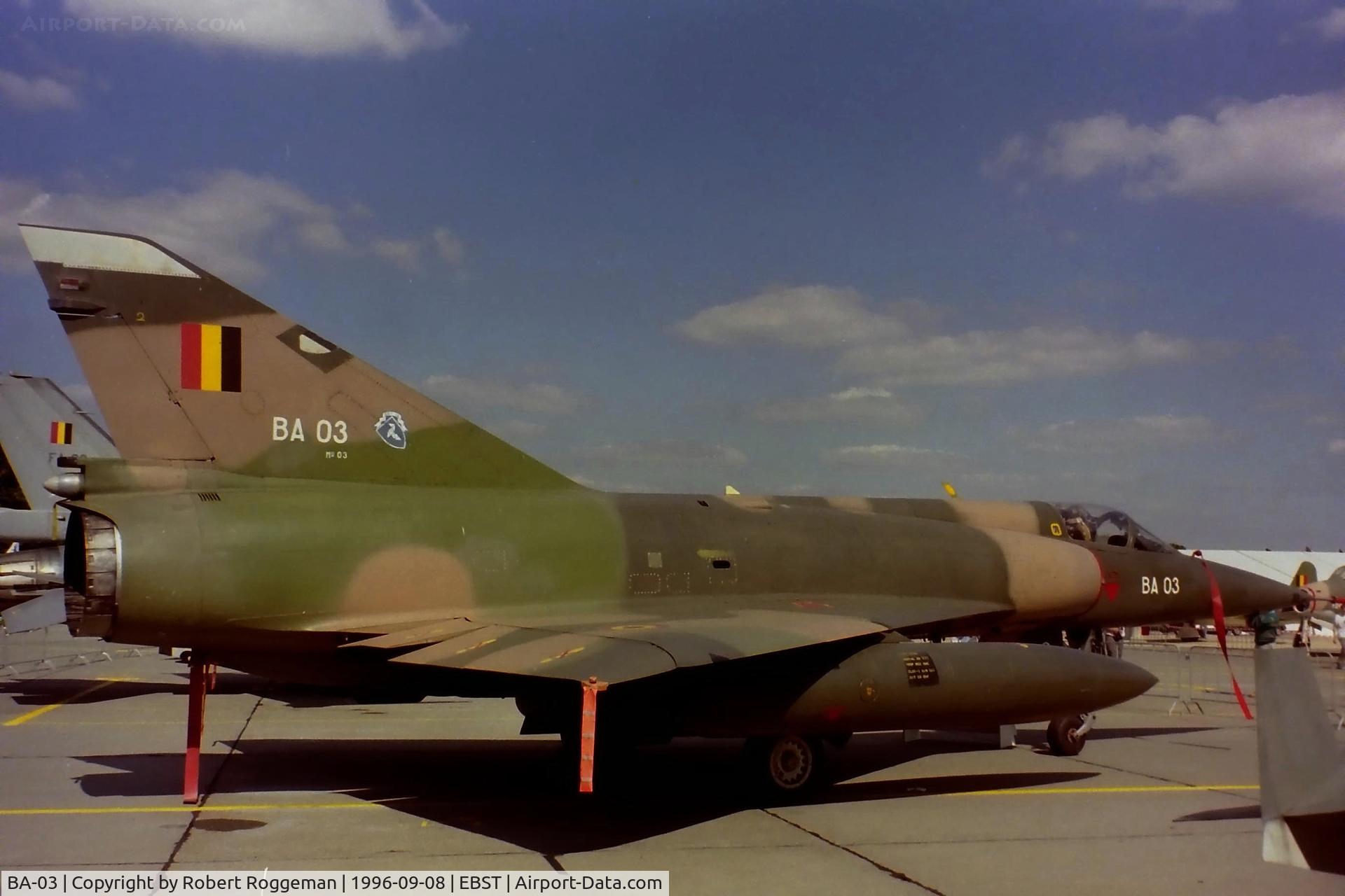 BA-03, SABCA Mirage 5BA C/N 03, Preserved.